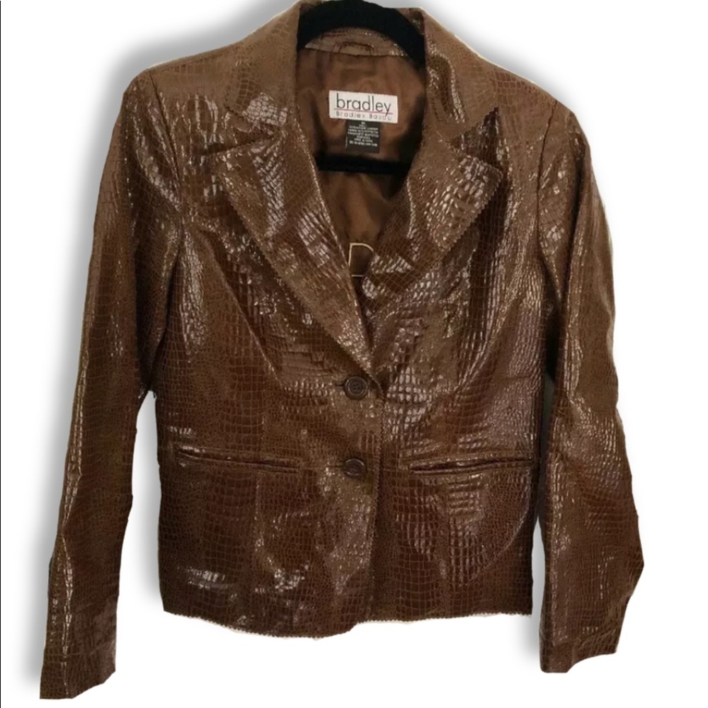 Bradley Bayou Leather Jacket SnakeSkin Style XS